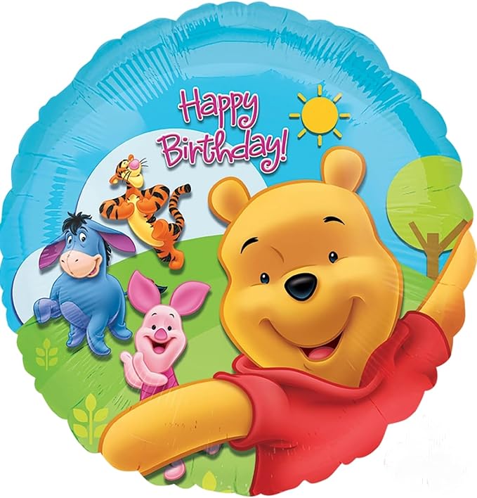 Anagram Pooh's 1st Birthday Party Supplies 12pc Balloon Bouquet Decorations
