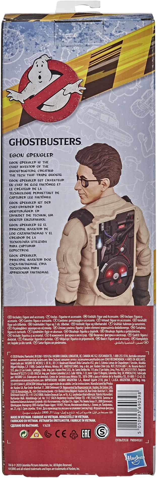 Ghostbusters Egon Spengler Toy 12-Inch-Scale Classic 1984 Action Figure with Proton Blaster Accessory, for Kids Ages 4 and Up (E9786)