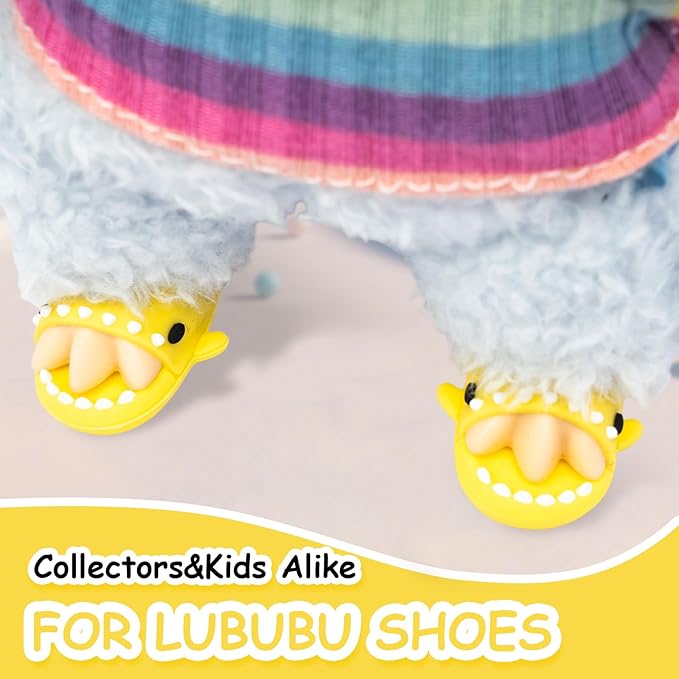 Clothing Shark Summer Sandals for Dolls - Open-Toe Slippers, Cute Accessories Easter Gifts for Photography, Display & Collectors Age Limit 15+ Easter Gifts(Yellow)