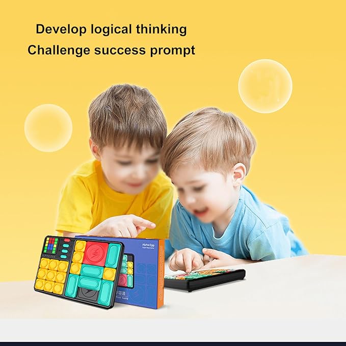 Slide Puzzle Games, Brain Teaser Puzzle Board Game Educational Interactive Handheld Brain Training Electronic Board Game for Boys Girls