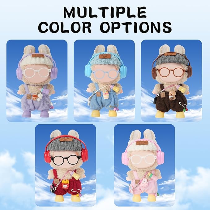 8-Piece Set Dolls Clothes(NO Doll), 17cm Dolls Cute Outfit Accessories, Small Clothes Set for Doll, Gift for Women(Purple)