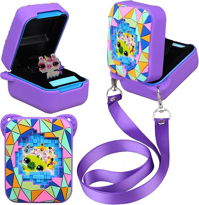 Elonbo Silicone Protective Case for Bitzee Magicals Interactive Toy, Virtual Toy Storage Cover, Electronic Pets Kids Toys Holder, Compatible with Bitzee Magicals, Purple (Only for Bitzee Magicals)