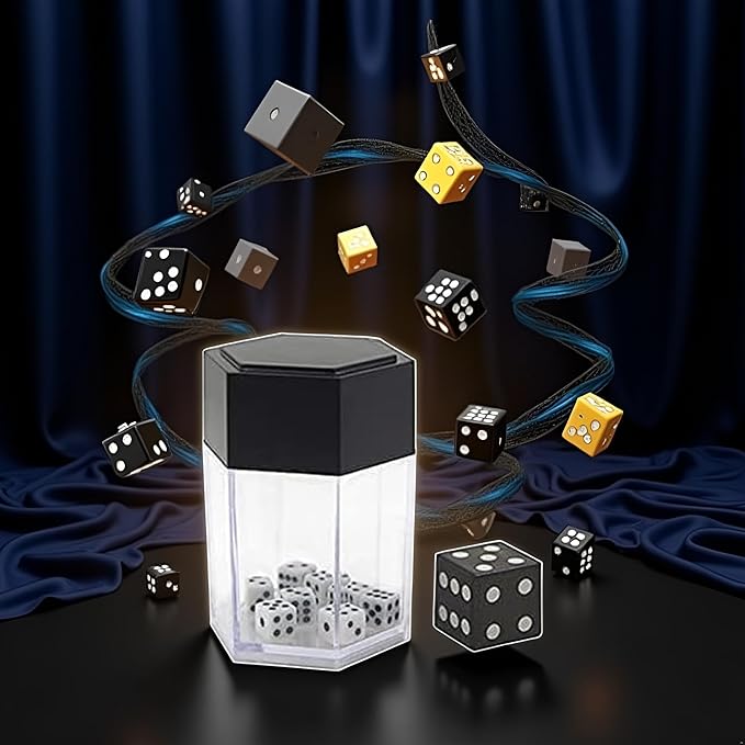 1Set Black Dice Bomb Magic Tricks,Explode Explosion Dice Magic,Props for Magicians ,Close up Street Illusions Gimmicks Mentalism, Novelty Funny Gag Tools,Toys and Games,Magic Kits and Accessories