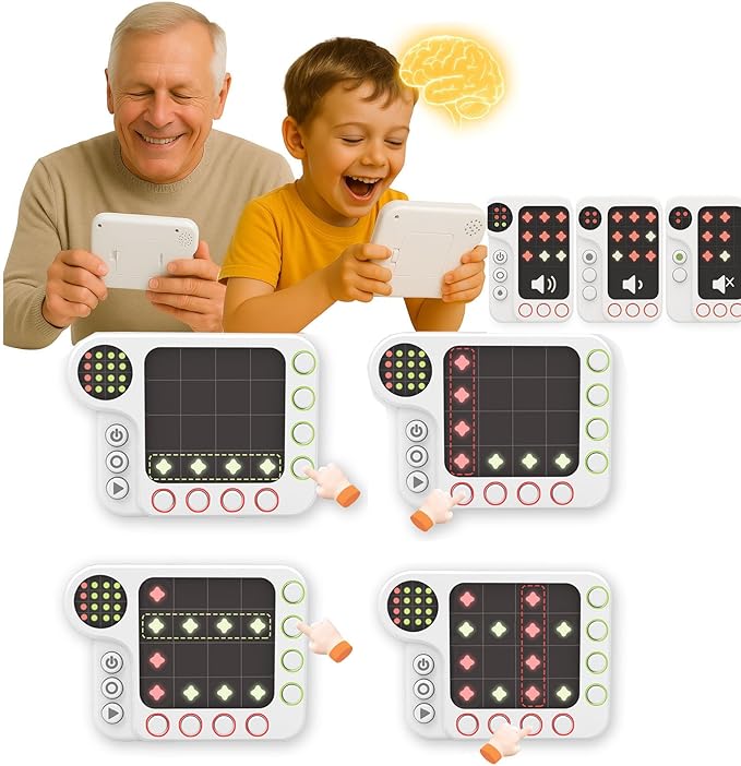 Logic Brain Teasers Game,Original 300 Challenges-Handheld Electronic Games for Kids,Adult,Teen&Seniors , Portable Educational Toys and Travel Games for Boys & Girl,Gift for Age 6+(Non-Rechargeable)