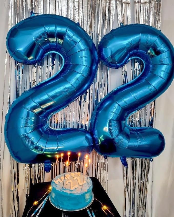 40 Inch 12 Balloon Number, Dark Blue Large Number Balloons Birthday Gift for 12 21 Years Old, Maylar Balloon Decorations for Wedding Engagement Graduations Memorial Day's