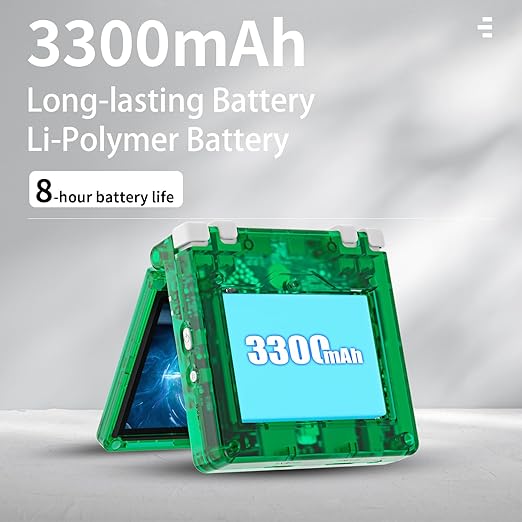 RG35XXSP Portable Flip Retro Handheld Game Console Linux System 3.5 '' IPS Screen Built-in 64G TF Card Pre-Installed 5532 Games RG35XX SP Clamshell Games Console Supports 5G WiFi Bluetooth HDMI Green