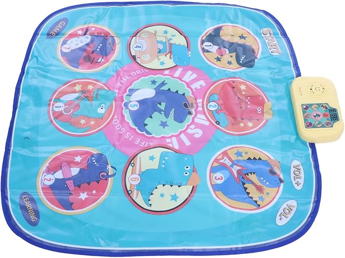 Dance Mat Foldable Music Challenge Levels Dinosaur Electronic Dance Pad for Children Toddler