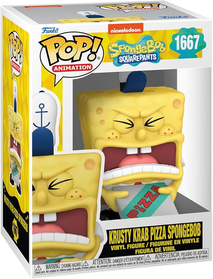 Funko POP! TV: Spongebob Squarepants 25th Anniversary - Spongebob Squarepants with Pizza -Collectable Vinyl Figure - Gift Idea - Official Merchandise - for Kids & Adults - TV Fans