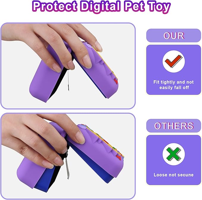 Canboc Silicone Case for Bitzee Disney Interactive Toy Digital Pet, Protective Skin Cover for Bitzee Virtual Electronic Digital Pet Kids Disney Toys, Purple (Case Only)