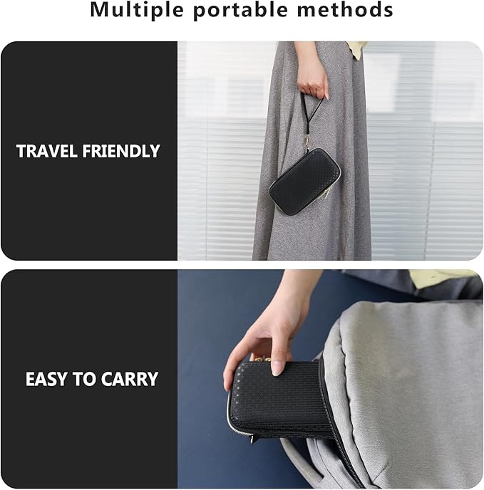 Supmay Carrying Case Compatible with CCTU / TEBIYOU Kids Handheld Games Preloaded 218 Retro Video Games, Portable Gaming Electronic Toys Storage Holder Travel Bag with Mesh Pocket, Black(Star)