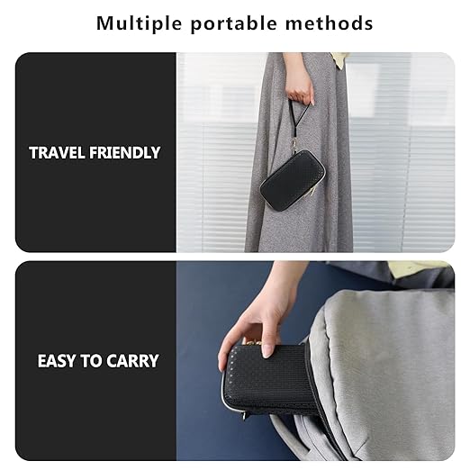 Supmay Carrying Case Compatible with WELLST·G/ for GuaiyeyeAP Handheld Game for Kids -Preloaded 220 Retro Video Games, Portable Gaming Player Storage Holder Travel Bag with Mesh Pocket, Black(Cube)