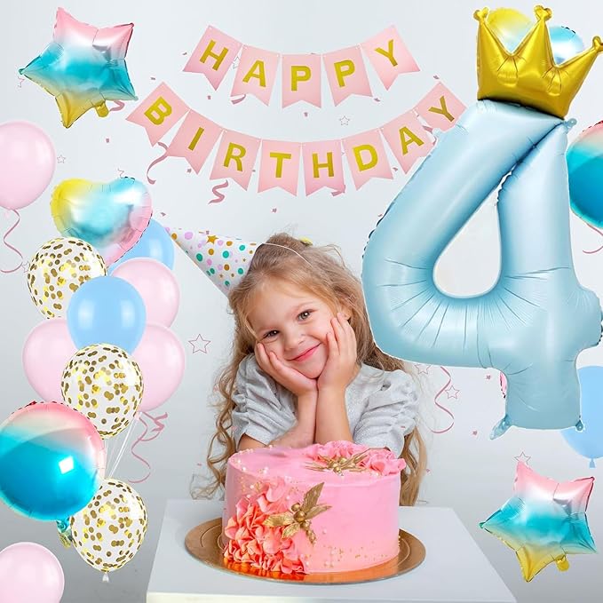Giant Pale Blue 2 Number Crown Balloons 40 Inch Light Blue 2 Mylar Helium Large Crown Digital Balloon Baby Blue Birthday Numbers Balloons 2nd Birthday Kids Theme Party Decoration Supplies
