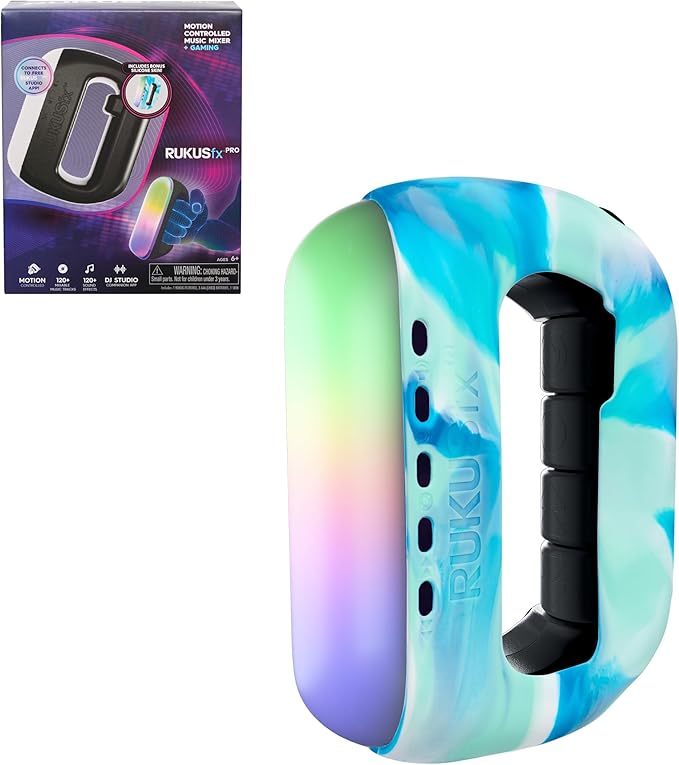 RUKUSfx PRO Motion-Controlled Music Mixer Plus Gaming with Bonus Skin, Lights and Sounds, Kids Toys for Ages 6 Up by Just Play