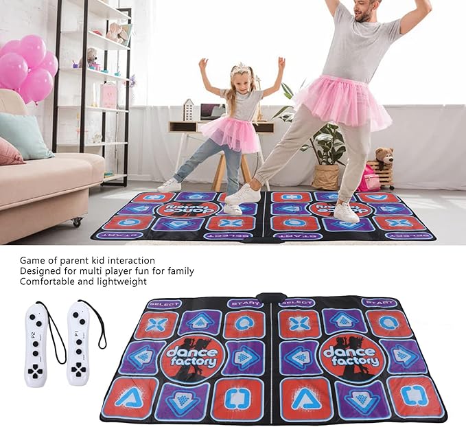 Dance Pad for Adult Kids, Electronic Dance Mat for TV, Music Double Dance Pad with Handle, for Early Education, Exercise, Yoga Dancing