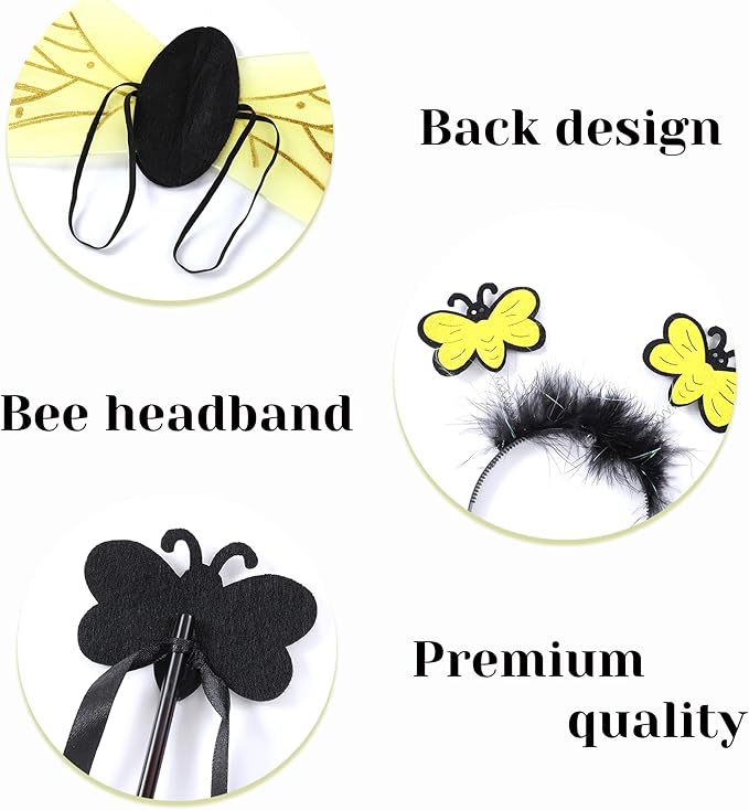 Seawhisper Princess Girls Dress Up Trunk Clothes for Kids Toddler Pretend Play Ladybug Bee Butterfly Costume Accessories