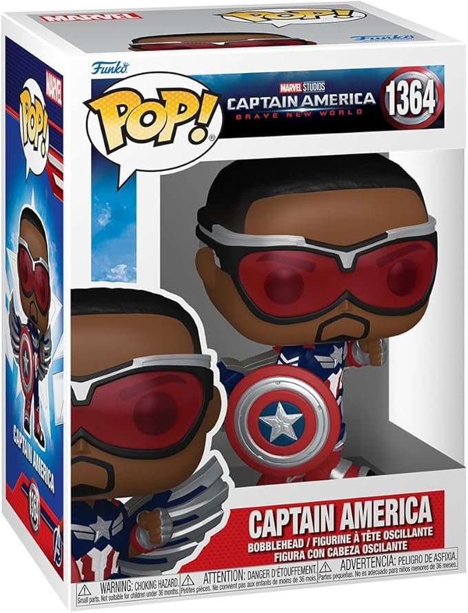 Funko Pop Marvel: Captain America: Brave New World - Captain America - Collectable Vinyl Figure - Gift Idea - Official Merchandise - Toys for Kids & Adults - Superheroes Fans
