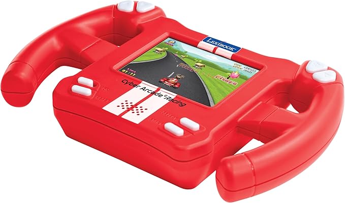 Lexibook, Cyber Arcade Racing, Motion Sensor Console, 30 Racing, Action & Thinking Games, Tilt Control, JL3150, Red
