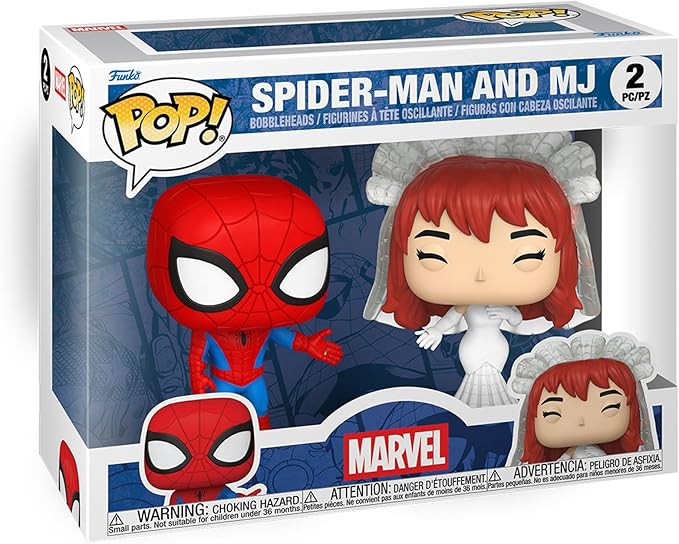 Funko Pop! Marvel: Superhero Couples - Spider Man and MJ - Collectable Vinyl Figure - Gift Idea - Official Merchandise - Toys for Kids & Adults - Marvel Fans