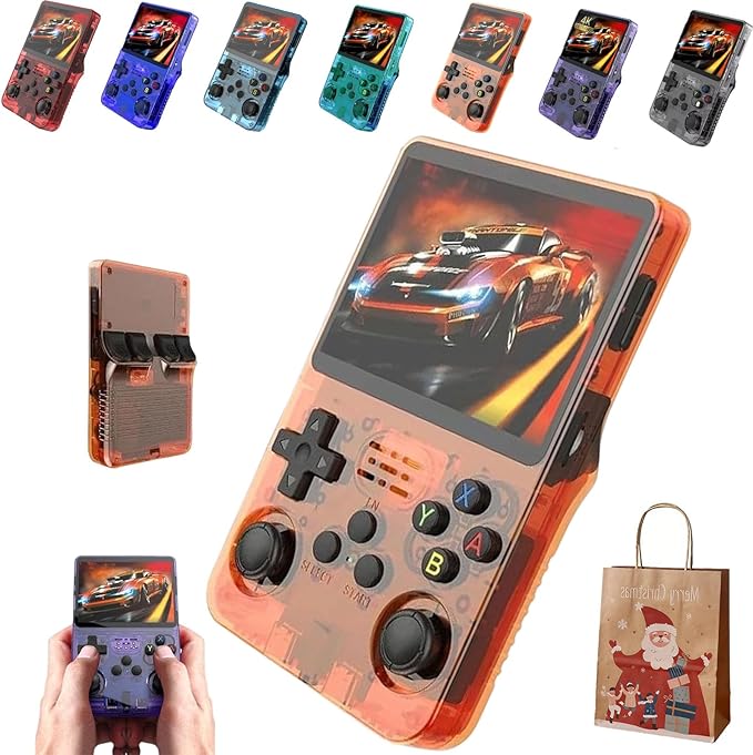 RETROBOY - Retro BOY Play Game Handheld Game Consoles, 3.5-in 4K HD Screen, 3500mAh Battery Long Battery Life, Open Source Games Player, Built-in 64G/128G (Orange, 64, GB)