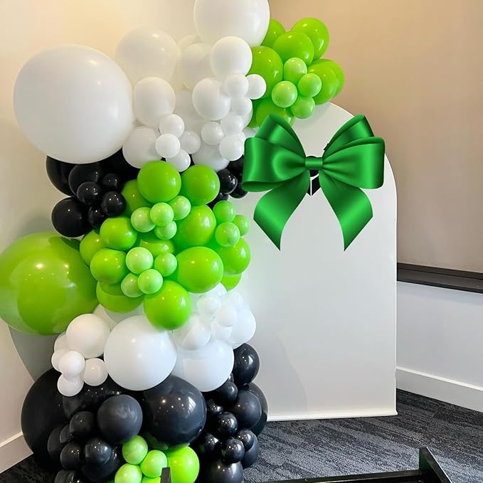 Green and Black Balloons,Green Silver Black Balloon Confetti Balloons for Baby Shower Graduation Soccer Birthday Game Party Decorations