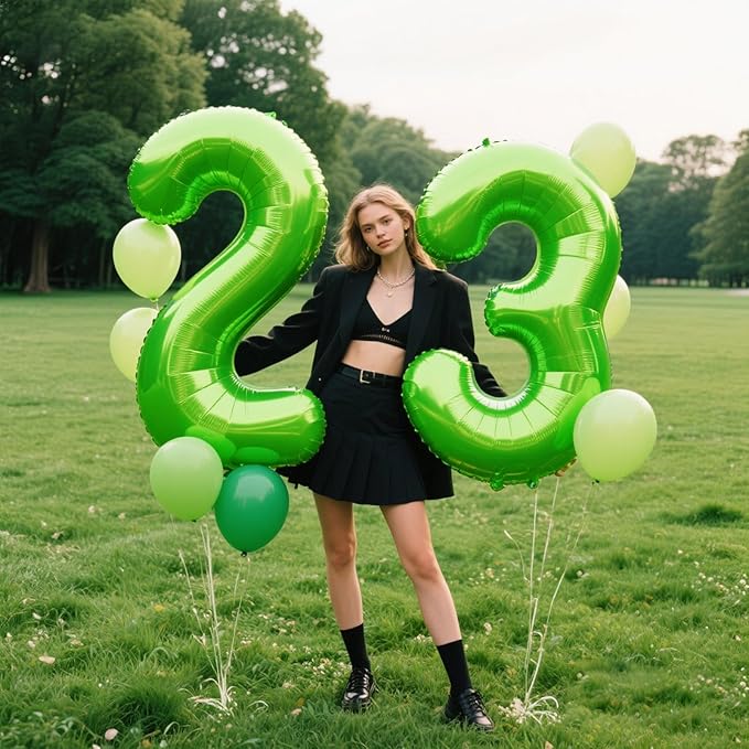 40 Inch Light Green Balloon Number 3 Balloon,Number Balloons Big Giant Jumbo Number 3 Foil Mylar Balloons for 13th Birthday Party Anniversary Events,Wedding Anniversary Party Decorations