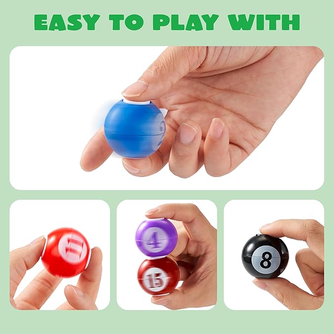 JOYIN 36 Pack 8-Ball Pool Fidget Spinners for Kids, Pool Ball Party Favors, Fidget Toys Bulk, Stress Balls, Easter Egg Fillers Goodie Bag Stuffers for Birthday Party, Treasure Box for Classroom
