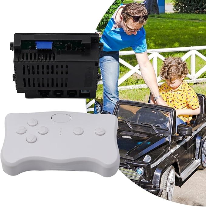 2.4G RC Remote Control Receiver 6V 12V 24V Electric Motor Controller Compatible for Children Electric Toy Car with Battery Installation Instructions(RX19 12V Full set)