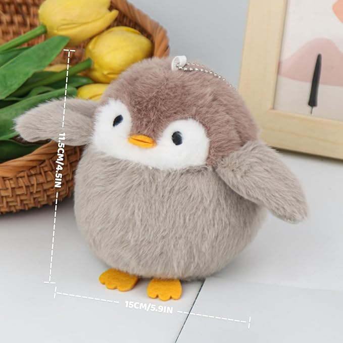 Penguin Stuffed Animal 4.5 Inches Penguin Plush Toy Holder Bag Pendant Party Favor Christmas Birthday Valentine's Day Gift Toys for Boys Girls Kids