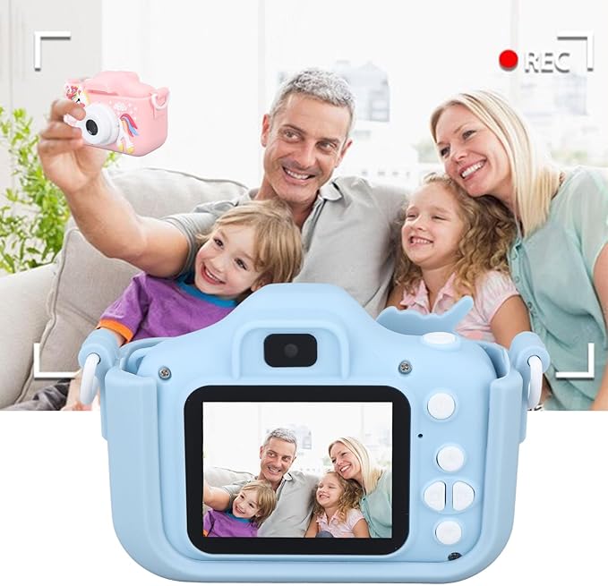 Kids Digital Video Camera, Kids Camera Toys, Digital Video Camcorder Camera for Boys and Girls Toddler (Blue)