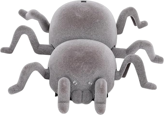 Remote Control Spider Toy, Dual Mode Wall Climbing Electronic Animal Toy with Movement, for Kids and Adults (Grey)