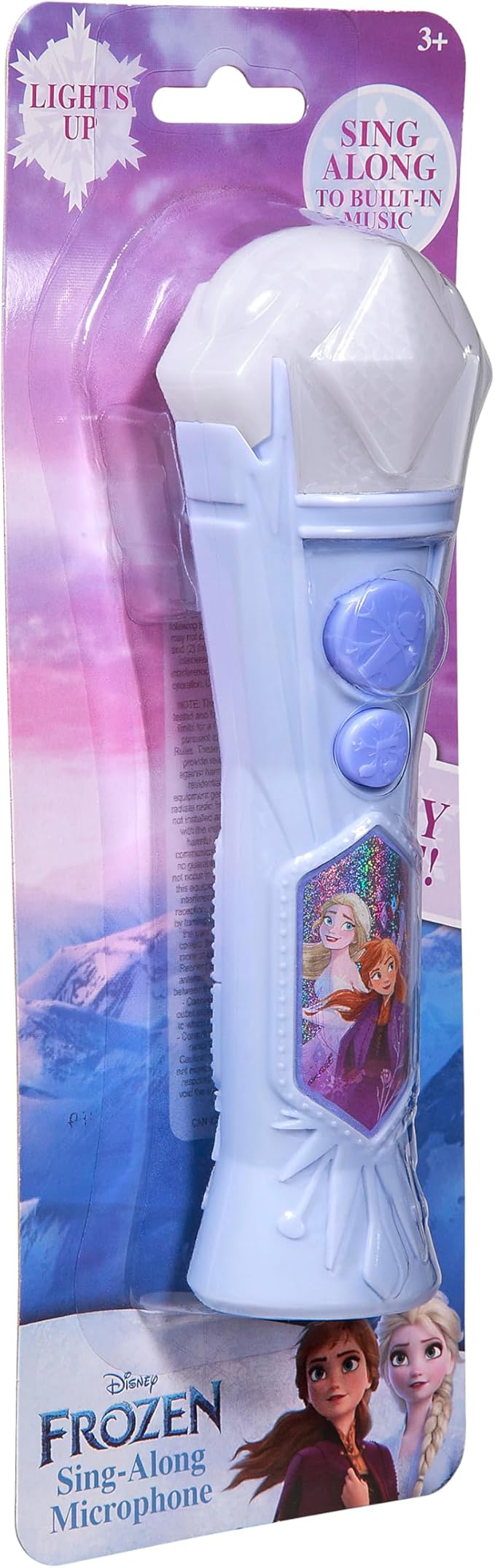 eKids Frozen Sing Along Microphone Toy For Kids With Built-In Music And Flashing Lights, Designed For Fans Of Frozen Toys