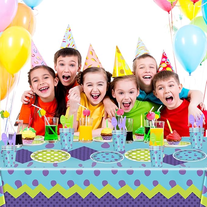 169Pcs Monster Birthday Party Supplies,Monster Theme Decoration Paper Tableware Set,For Kids Birthday Baby Shower Decorations