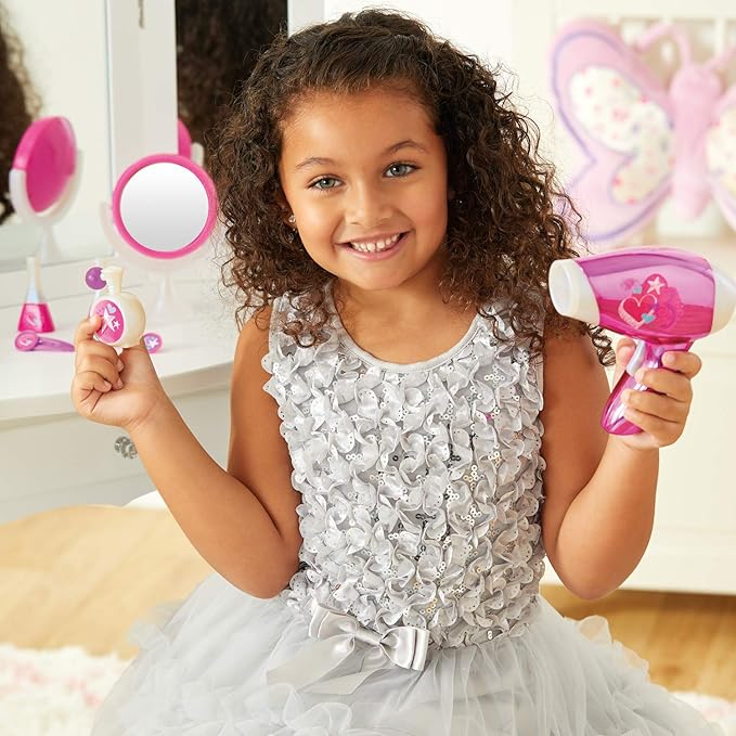 Kidoozie Glamour Girls Styling Set - Pretend Play Hair and Cosmetics Set for Children Ages 3 and Above