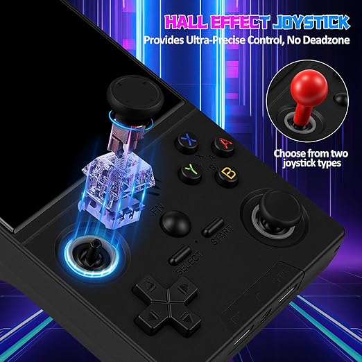 UYTGXEN XF40V Retro Handheld Game Console with 2*Detachable Long Joysticks, 4.0-Inch HD IPS Screen Retro Gaming Console, Preloaded Classic Games with Multiple Emulator, Pocket Video Gaming