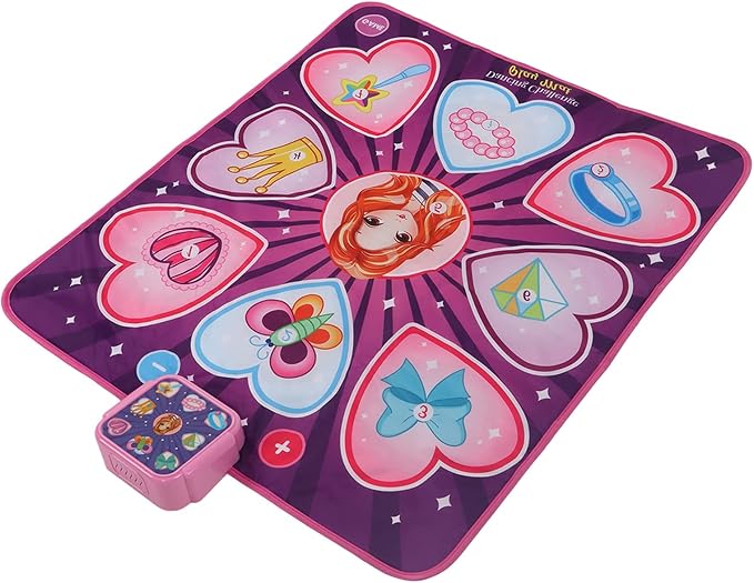 Pilipane Electronic Dance Mat Kids Music Dance Pad with Lights Interactive Fun Physical Exercise Game Play Together Indoor Outdoor Activity Soft Polyester Material