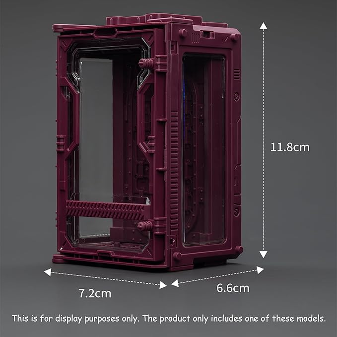 JOYTOY 5'' Display Box,Action Figures Display Case - Individual Soldier Hangar Display Case - Stellar Purple B - Dustproof Collectibles Box Ages 15+