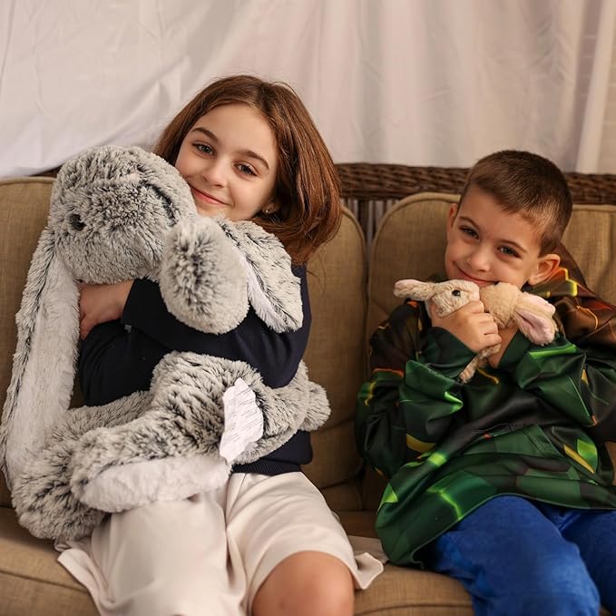 4Pcs Easter Bunny Stuffed Animal- 24" Big Stuffed Bunny Rabbit Plush Toy Gifts for Kids - Cuddly Mommy Bunny Surprise with 3 Small Bunnies Inside
