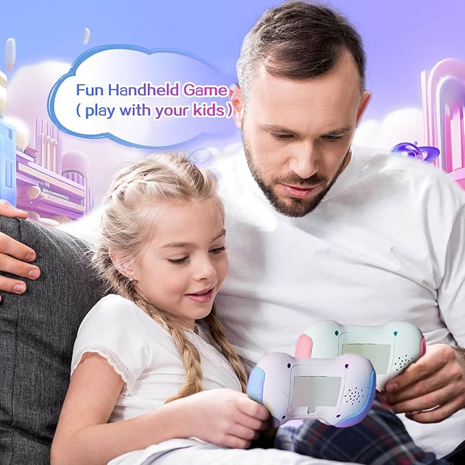 Christmas Fast Push Game Fidget Toys Handle, Upgraded Flashing Quick Press Games Pro for Kids, Speed Push Light Up Fidget Game, Educational Handheld Console Gamepad Toy for Boys, Girls (Blue)