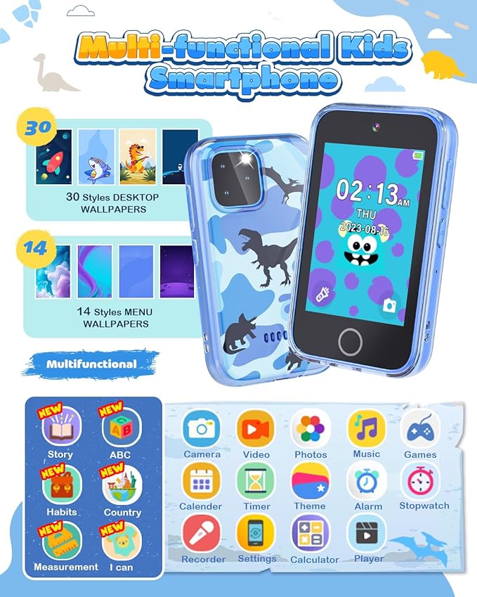 Video Walkie Talkies for Kids+ 3.5" Kids Smart Phone