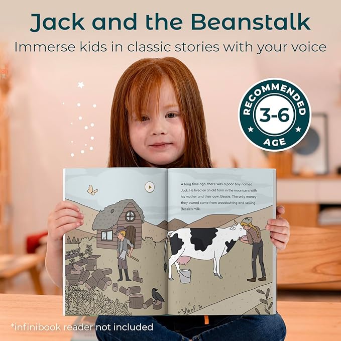 Cali's Books Jack and The Beanstalk infinibooklet - infinibook Interactive Storybook for Kids, Learning Book for Toddlers