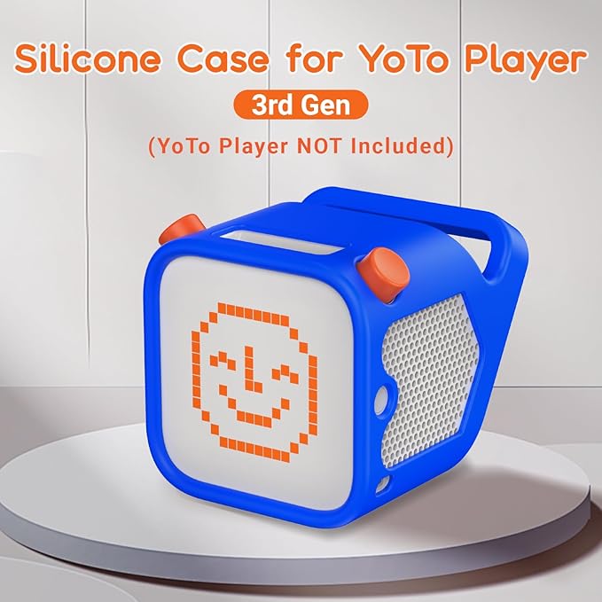 Silicone Case for Yoto Player (3rd Gen.), Anti-Slip Skin Cover,Blue