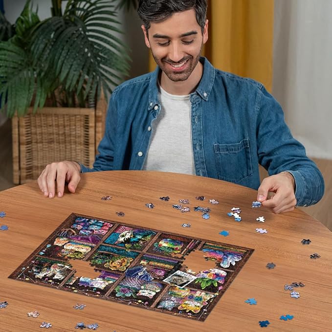 Ravensburger Cats and Succulents Jigsaw Puzzle - 500 Pieces | Adult-Targeted, Relaxing Activity, Interlocking Fit | Handcrafted in Germany | Unique Artwork by Brigid Ashwood