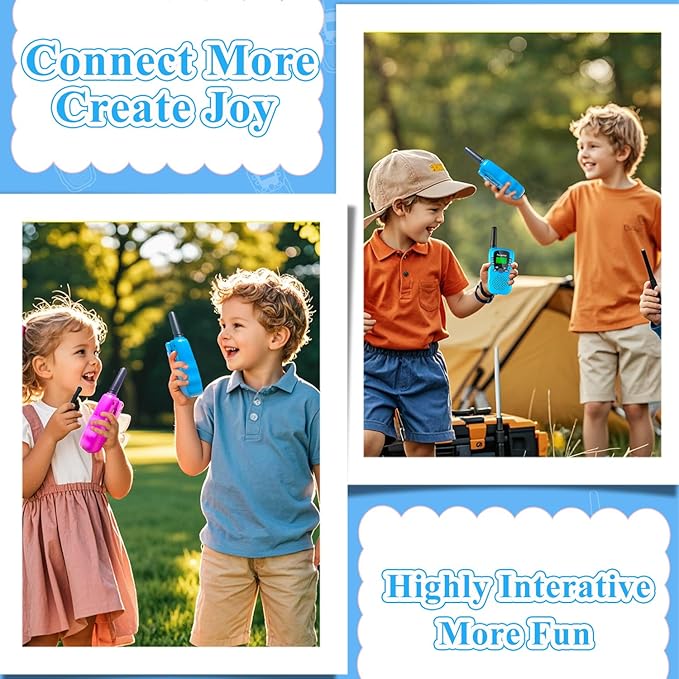 Walkie Talkies for Kids, Easter Basket Stuffers/Easter Gifts for Kids, Walkie Talkie Toys for Girls Boys, Outdoor Toys/Games for Kids Age 4-8, Birthday Gifts for 4 5 6 7 8 9 10 Year Old Girl Boys