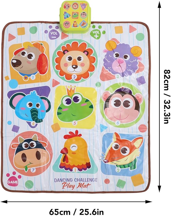 Alomejor Kid Dance Mat Multi Modes Electronic Musical Dance Pad for Boys Girls with Interactive Fun Educational Value Safe Non Materials