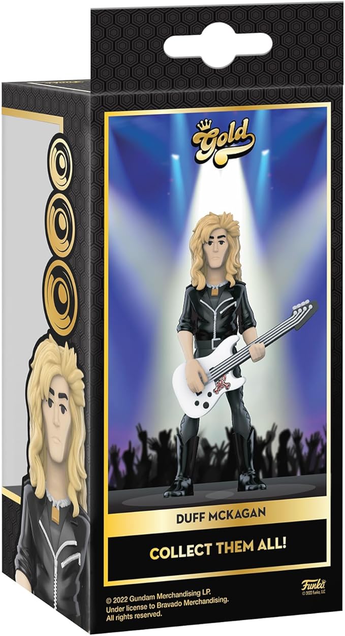 Funko Vinyl Gold 5": Guns N Roses-Duff McKagan - 1/6 Odds for Rare Chase Variant - Collectable Vinyl Action Figure - Birthday Gift Idea - Official Merchandise - Ideal for Music Fans and Display
