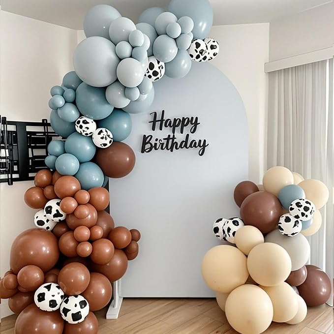 Green Gray Balloon Arch Kit,Sage Green Gray Brown Metallic Silver Balloons with Star Foil Balloon for Boy Birthday Party Decorations Baby Shower Graduation Party Supplies