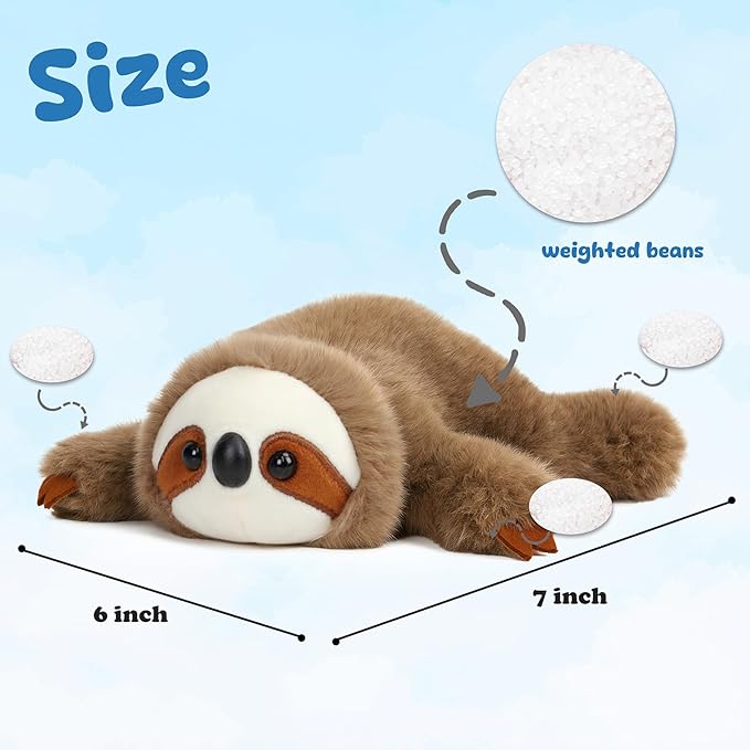Adorable Sloth Stuffed Animal Soft Plush Sloth Plush Toy Cute Birthday Gifts for Kids Adults