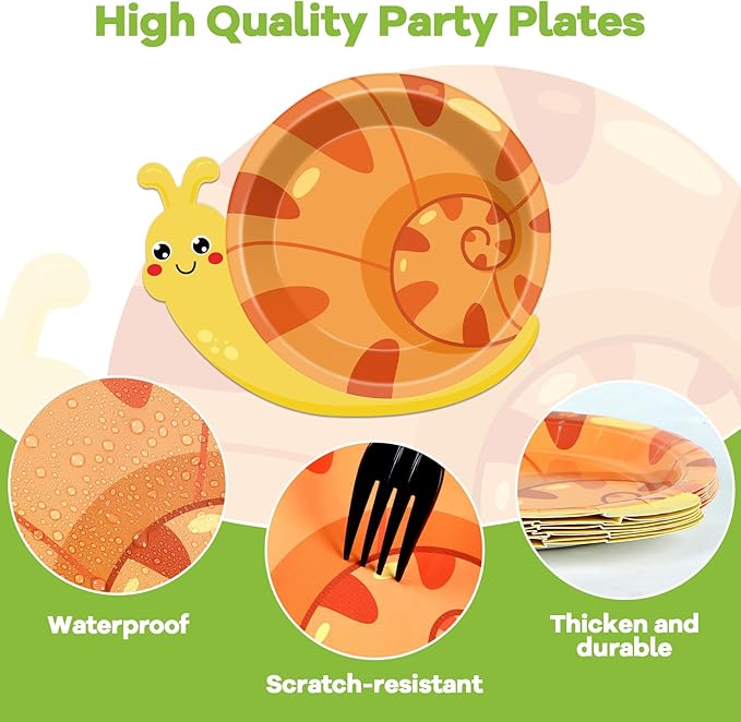60 Pcs Bugs Party Plates Party Supplies Ladybug Bee Shaped Paper Plates Spring Garden Insect Animals Tableware for Kids Girls Boys Dinner Dessert Picnic Birthday Baby Shower Favor 7"