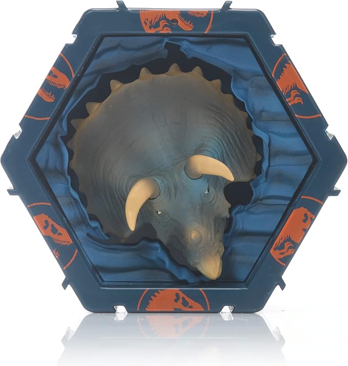 WOW! PODS World Camp Cretaceous Jurassic Character 2 SFX Triceratops | Light-Up Bobble-Head Figure with Sound Effects | Official Fallen Kingdom Merchandise, Toys and Gifts for Boys and Girls, Aged 5…