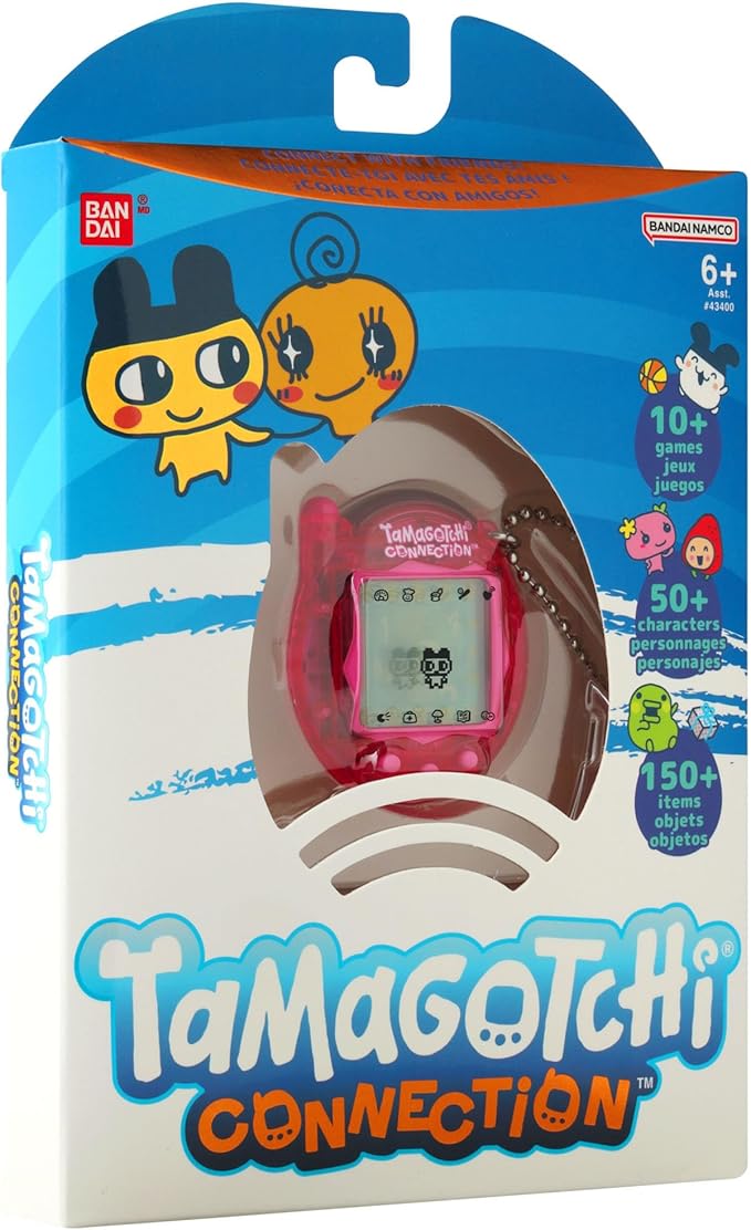 TAMAGOTCHI Bandai Electronic Pet Toy Translucent Digital Pink Shell with Infrared Link